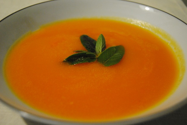 Crema di carote senza grassi animali