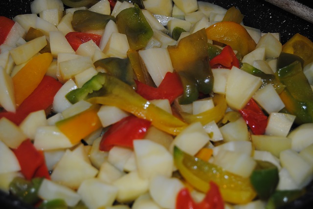 Peperoni con patate a tocchetti