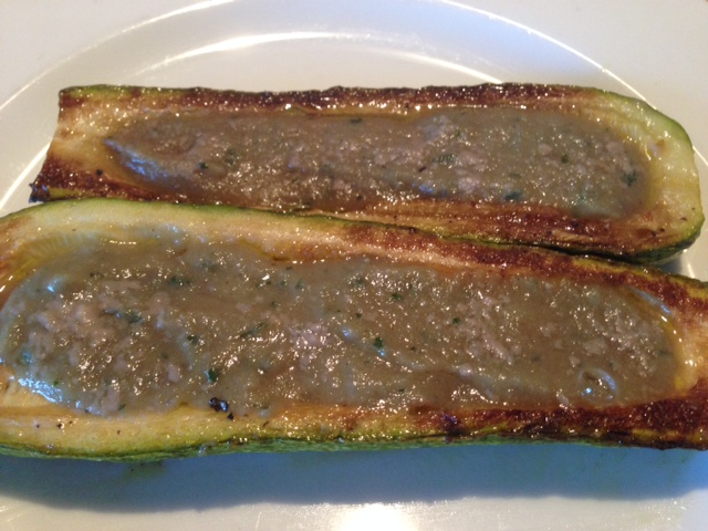 Zucchine ripiene alla cipolla di Tropea