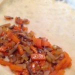 Tortino patate funghi sedano e carote, senza grassi animali vegano vegetariano