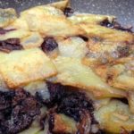 Radicchio con patate senza grassi animali per vegani e vegetariani